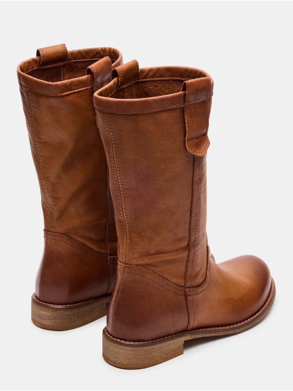 Steve Madden Women's Tan Brown Lace-Up Mid-Calf Boots